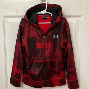 Under Armour Red Zip-Up Jacket with Hood